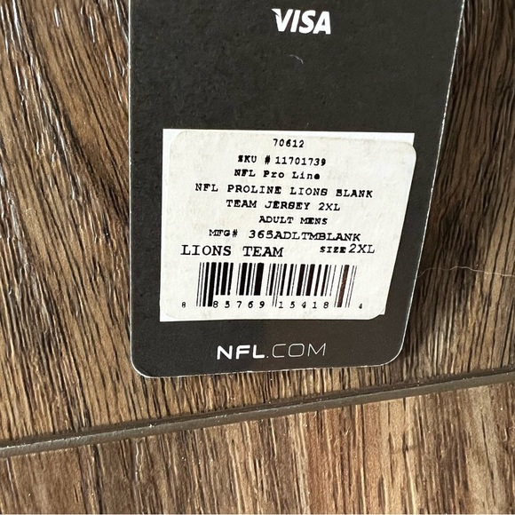 NWT Detroit Lions Men’s Pro Line Officially Licensed BlankJersey Blue Size 2XL B - Picture 7 of 11